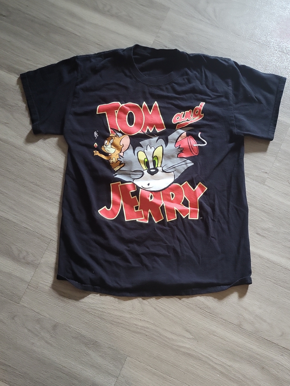 Tom and Jerry Graphic Kids Tee - Black